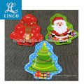 2016 Good Quality Christmas Tree Shaped candy Plastic Plate